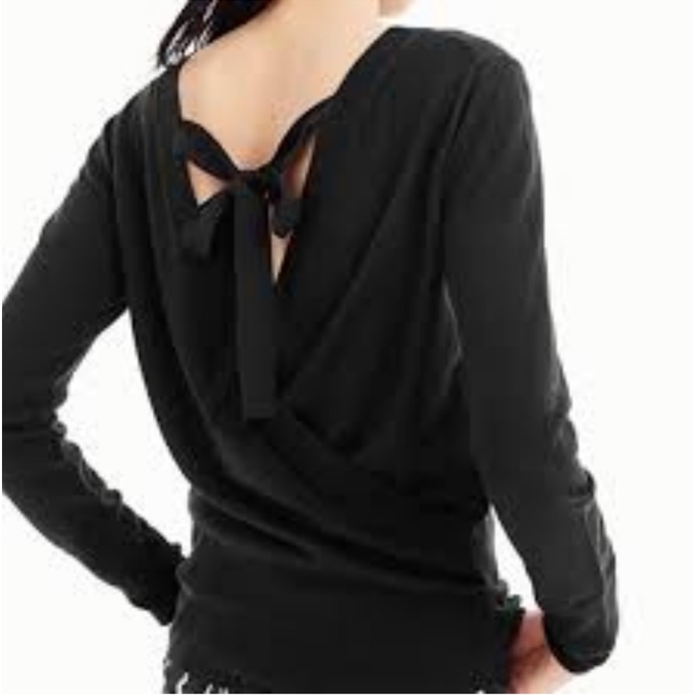 JCrew Merino Wool Cross back Ribbon sweater